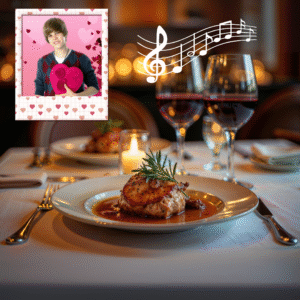 Um jantar chique a dois (com trilha sonora do Justin, claro 💕)